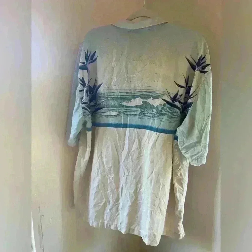 Tommy Bahama 100% Silk Tides Camp Shirt Size XL - Picture 2 of 8